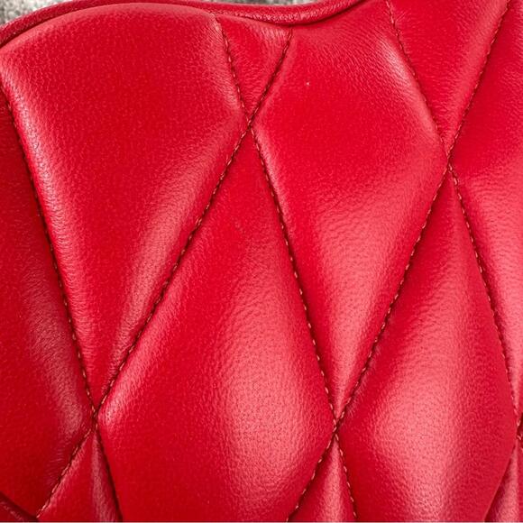 Coach Heart 14 Quilted Pillow Crossbody Bag Sport Red